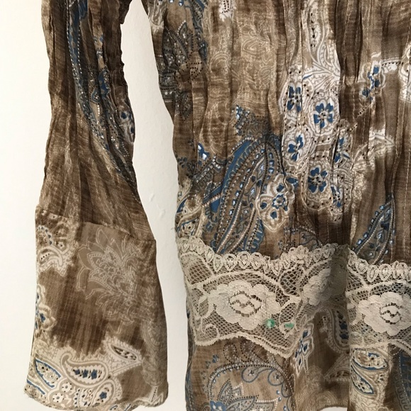 BMoss Long sleeve romantic and sexy blouse. M - Picture 5 of 7